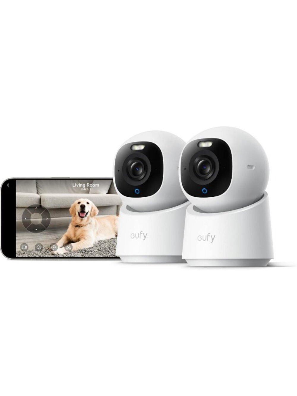 4K Indoor Security Camera, No Subscription Needed, Pan & Tilt, Smart Home